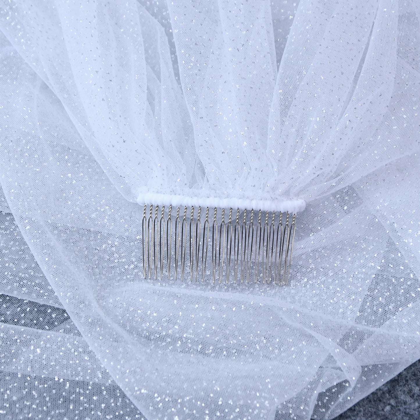 Long Sparkling Bridal Veil Luxury Shine Wedding Veil in Golden Hues with Sequins Cathedral Length Golden Veils with Comb V101