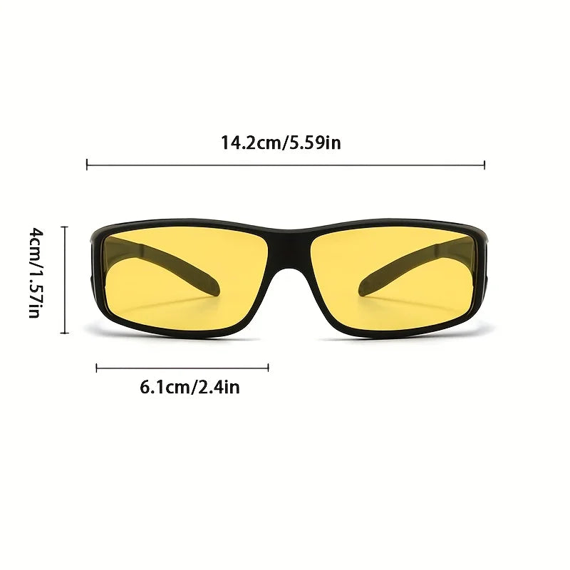 4pcs Set Of PALESHY Night Vision Goggles, Outdoor Sports Goggles, Fashionable Night Driving Glasses, Polarizing Glasses, Anti Gl