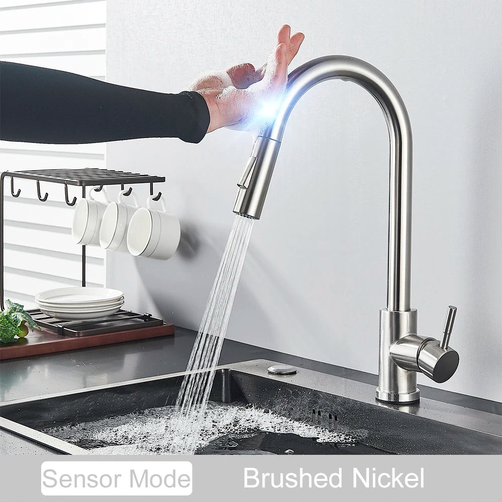 MYQualife Pull-Out Sensor Kitchen Faucet With Touch Control
