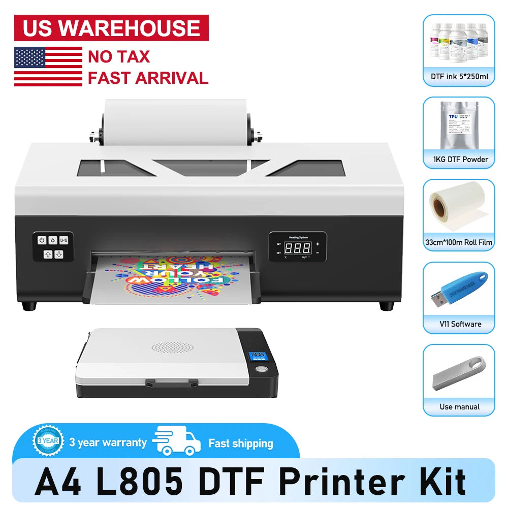 impresora A3+ DTF Printer XP600 DTF Printer A4 DTF Printer Printing Machine For T-shirt For Metal Wooden Direct Transfer Printer