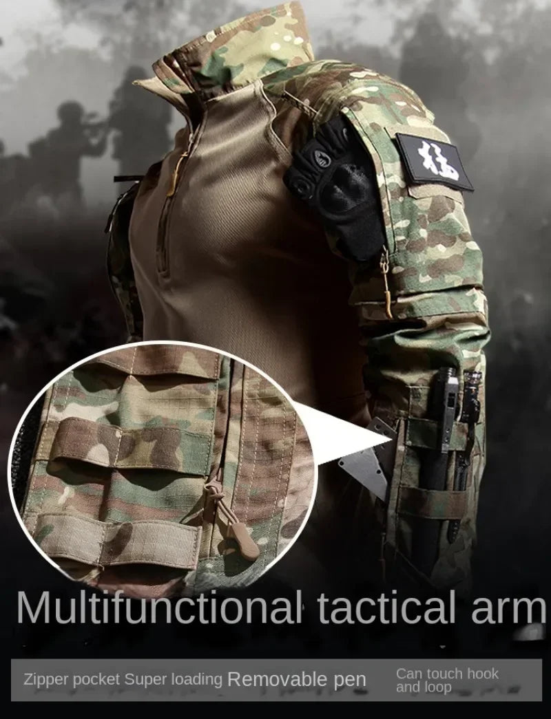 Tactical Suit Men Airsoft Hunting Clothes Paintball Military Uniform Assault Hiking Shirts Special Forces Sets Outdoor Pants