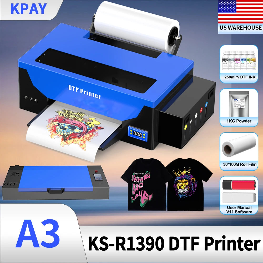 impresora A3+ DTF Printer XP600 DTF Printer A4 DTF Printer Printing Machine For T-shirt For Metal Wooden Direct Transfer Printer