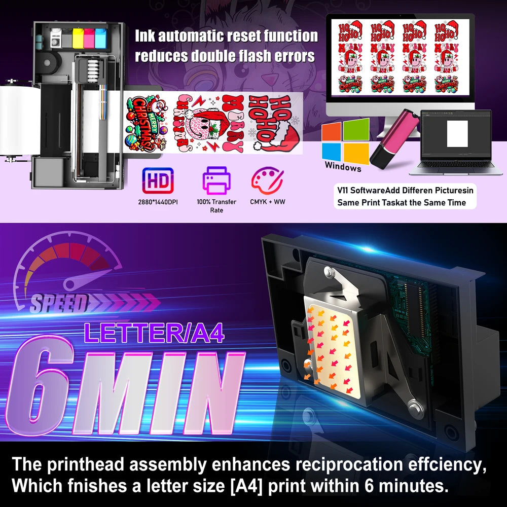 impresora A3+ DTF Printer XP600 DTF Printer A4 DTF Printer Printing Machine For T-shirt For Metal Wooden Direct Transfer Printer