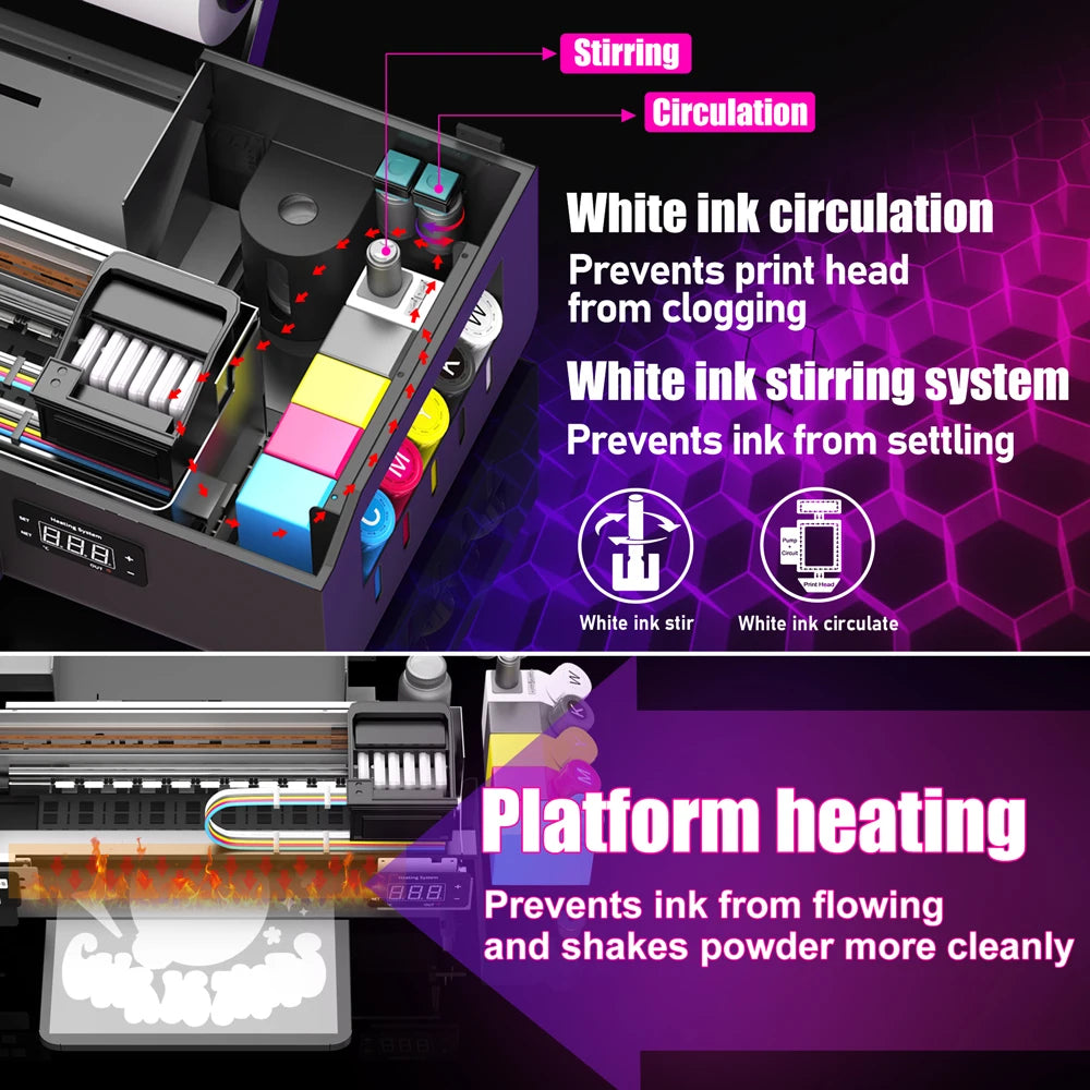 impresora A3+ DTF Printer XP600 DTF Printer A4 DTF Printer Printing Machine For T-shirt For Metal Wooden Direct Transfer Printer