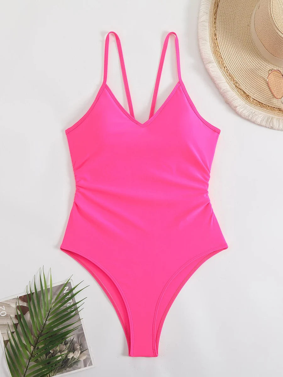 Sexy Bikinis Woman Swimwear One Piece Women's Swimsuit 2025 Female High Leg Bath Bathing Suits Swimming for Beach Wear Monokini