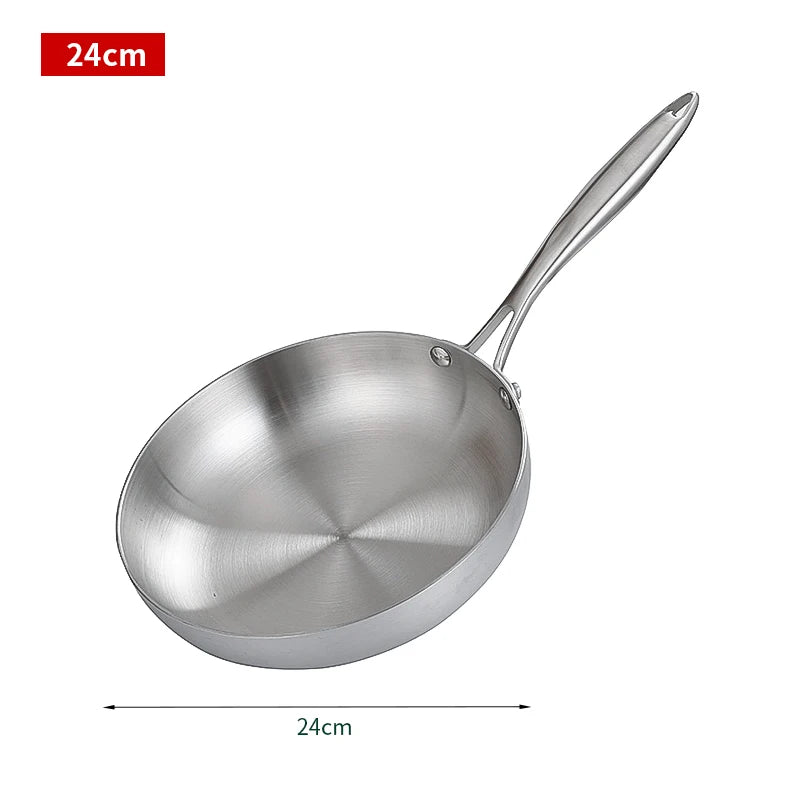 304 Stainless Steel Nonstick Frying Pan For Gas And Induction