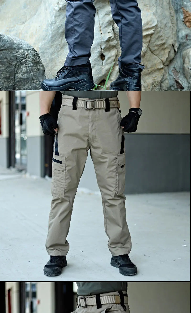 NONECN Men's Tactical Outdoor Cargo Pants Waterproof