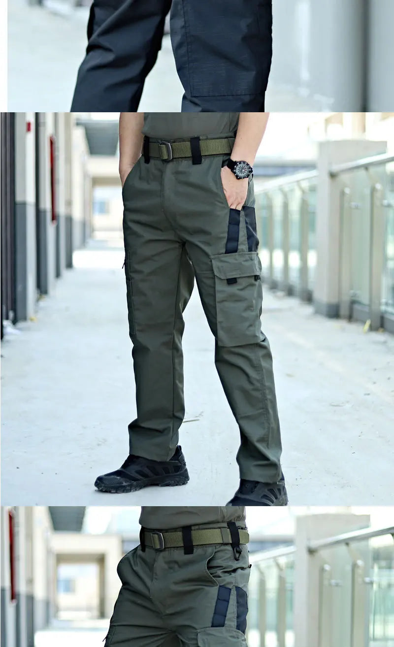 NONECN Men's Tactical Outdoor Cargo Pants Waterproof