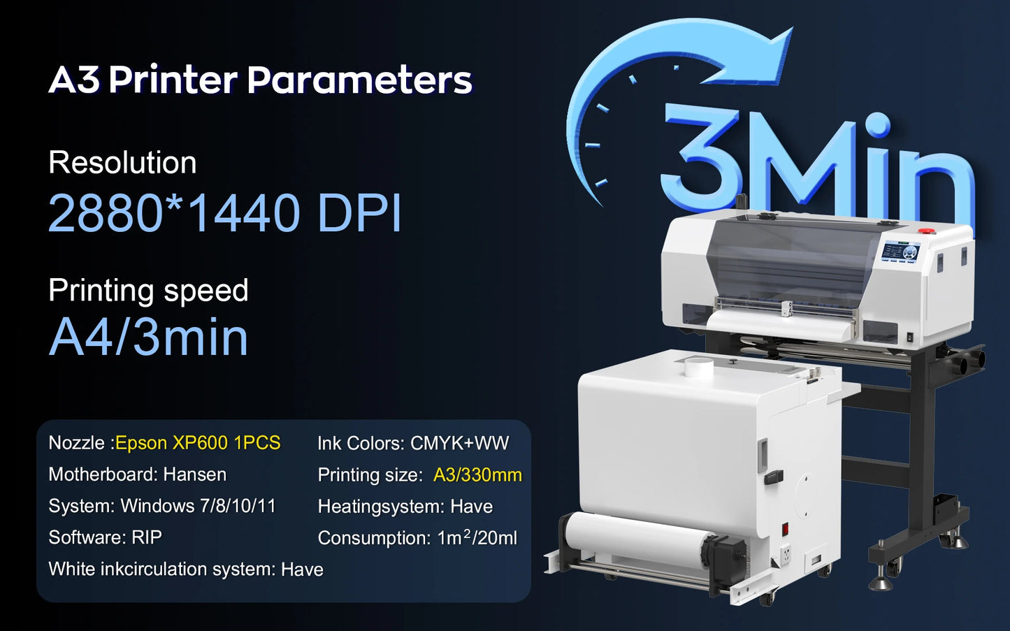 impresora A3+ DTF Printer XP600 DTF Printer A4 DTF Printer Printing Machine For T-shirt For Metal Wooden Direct Transfer Printer