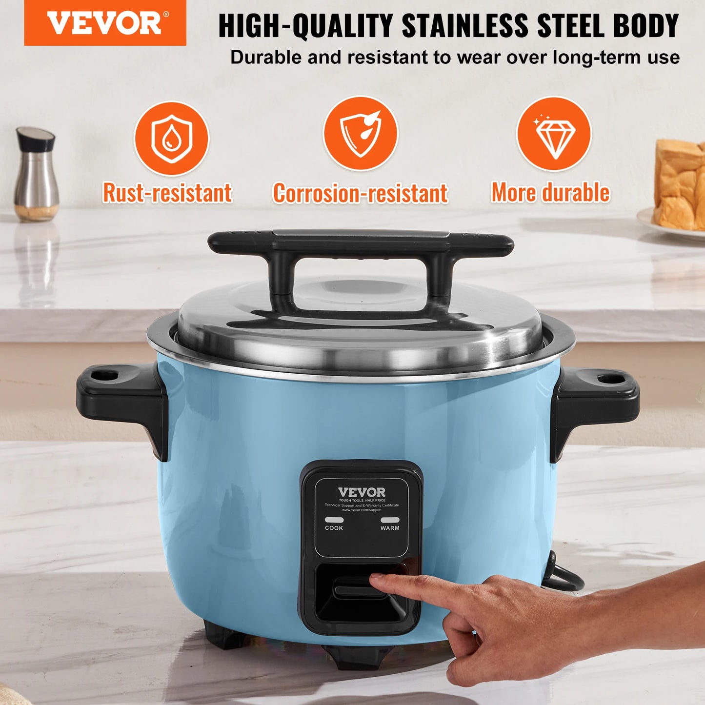 VEVOR Commercial Rice Cooker With Nonstick Aluminium Inner Pot
