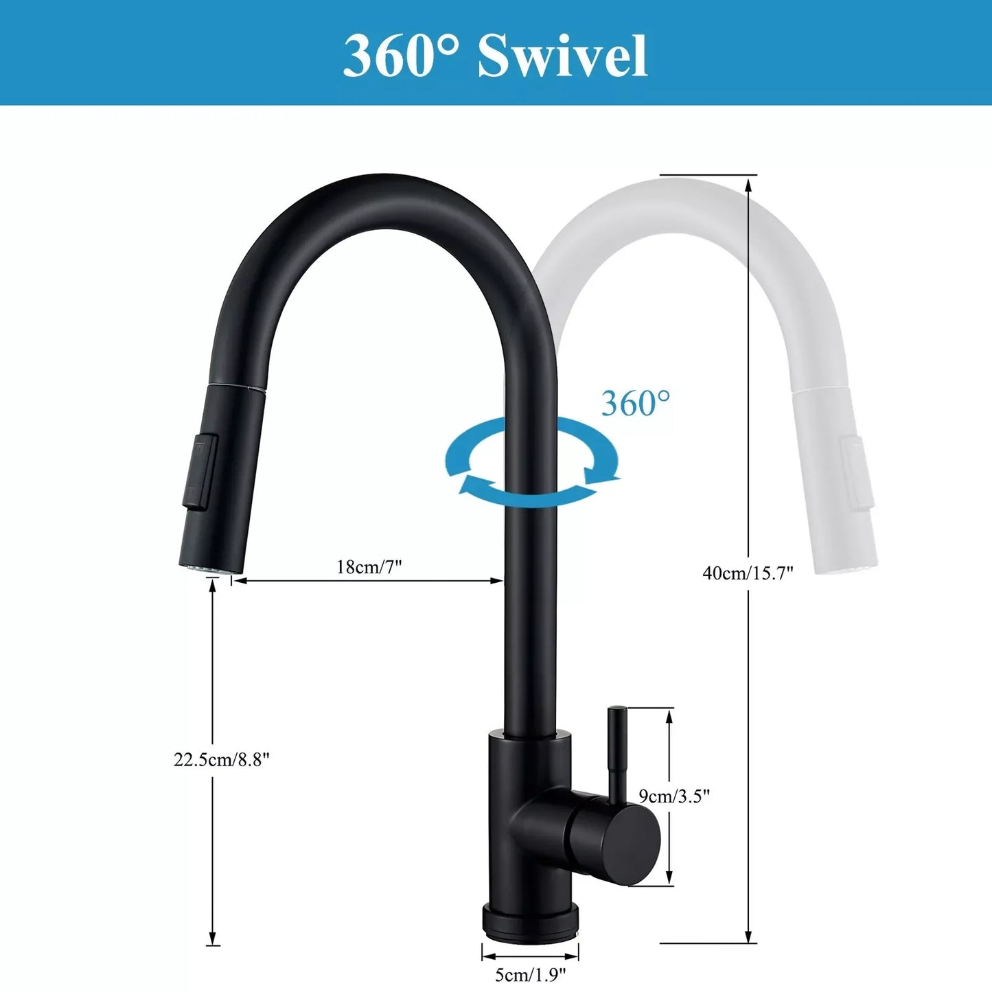 MYQualife Pull-Out Sensor Kitchen Faucet With Touch Control