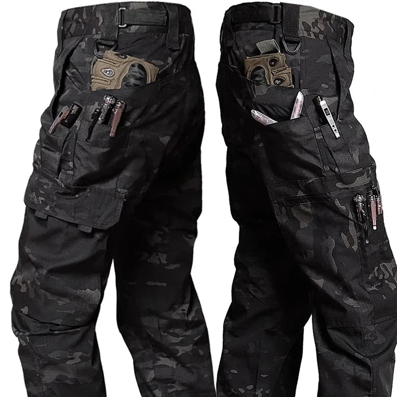 NONECN Men's Tactical Outdoor Cargo Pants Waterproof