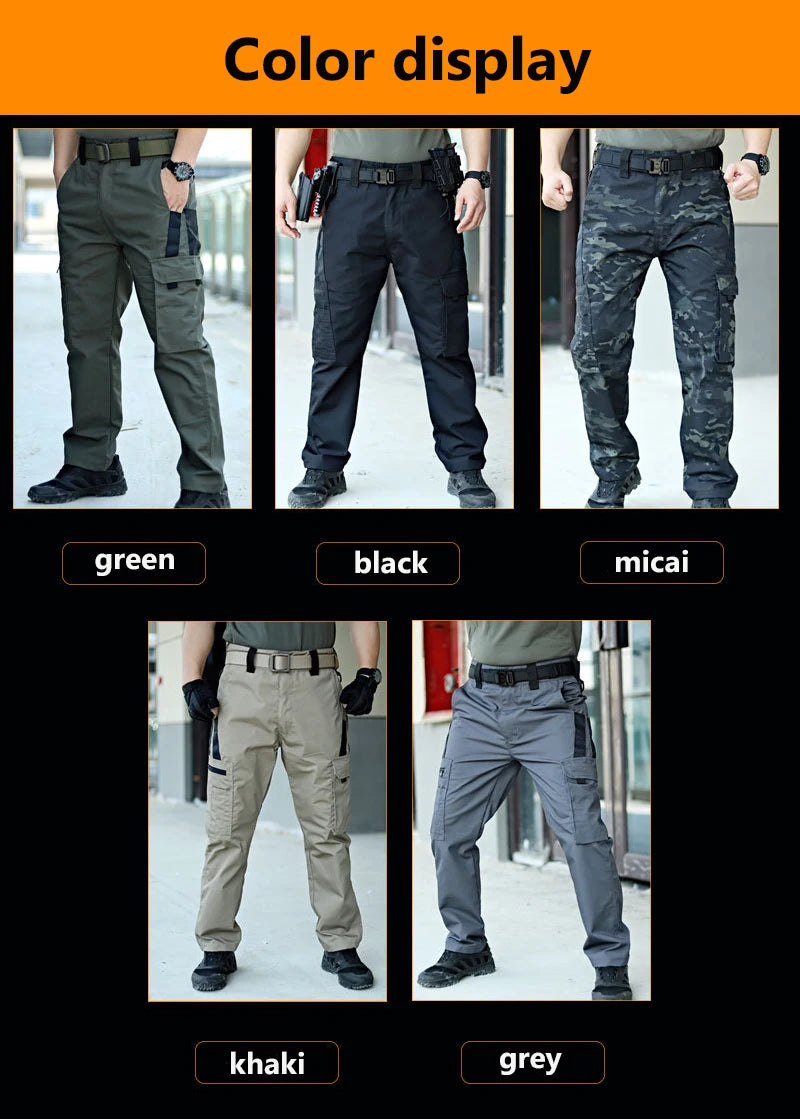 NONECN Men's Tactical Outdoor Cargo Pants Waterproof