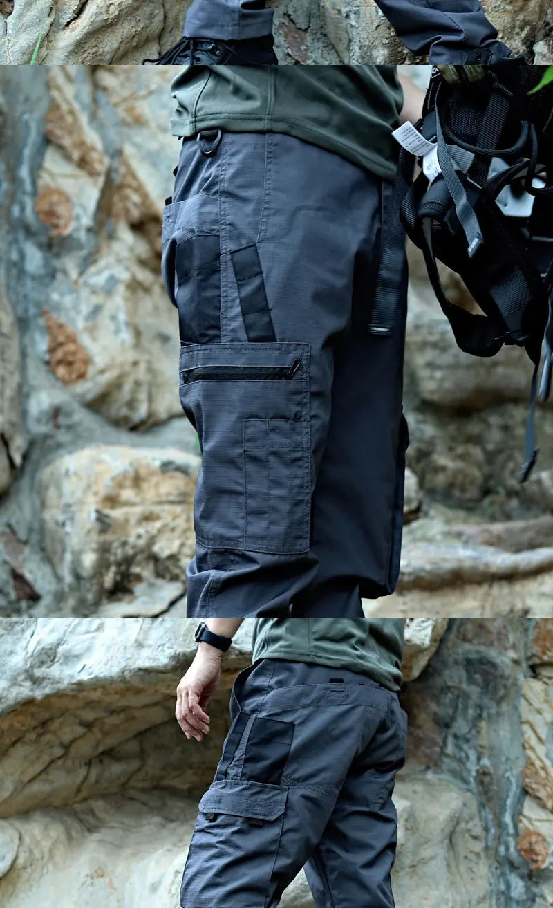 NONECN Men's Tactical Outdoor Cargo Pants Waterproof
