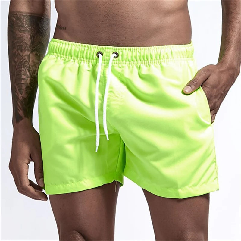 Mens Swim Trunks with Pockets Mesh Liner Summer Casual Beach Board Shorts Quick Dry Swimming Bathing Suit Swimsuit Swimwear