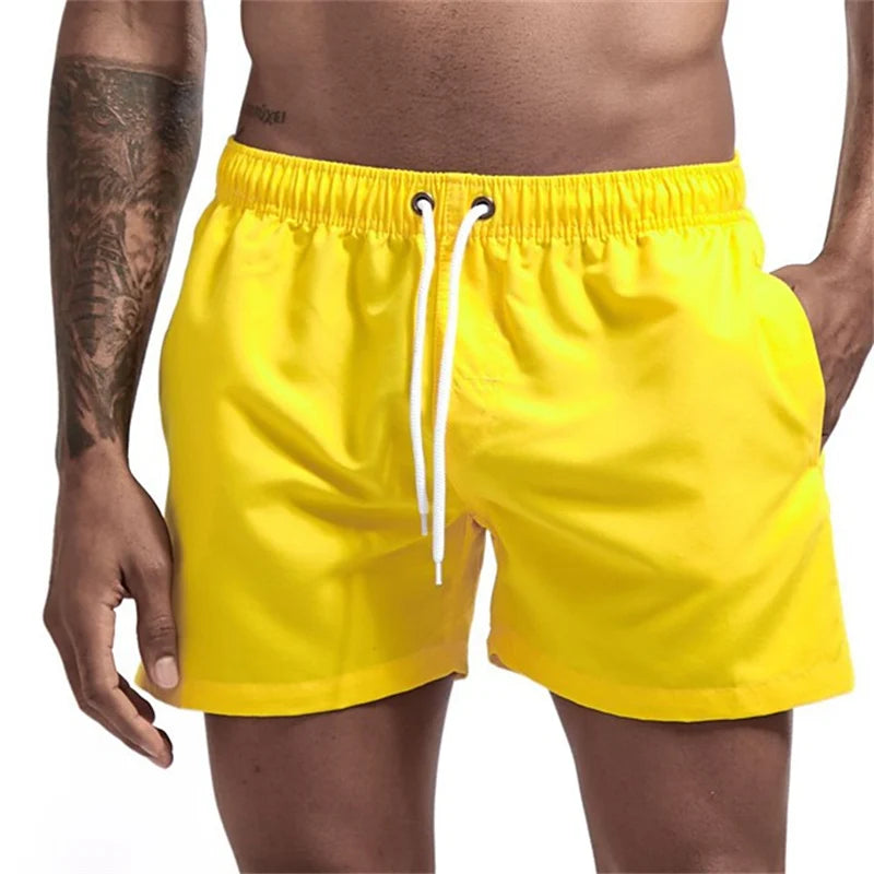 Mens Swim Trunks with Pockets Mesh Liner Summer Casual Beach Board Shorts Quick Dry Swimming Bathing Suit Swimsuit Swimwear