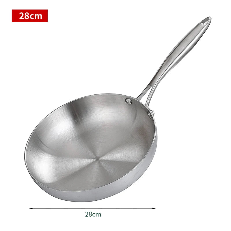 304 Stainless Steel Nonstick Frying Pan For Gas And Induction