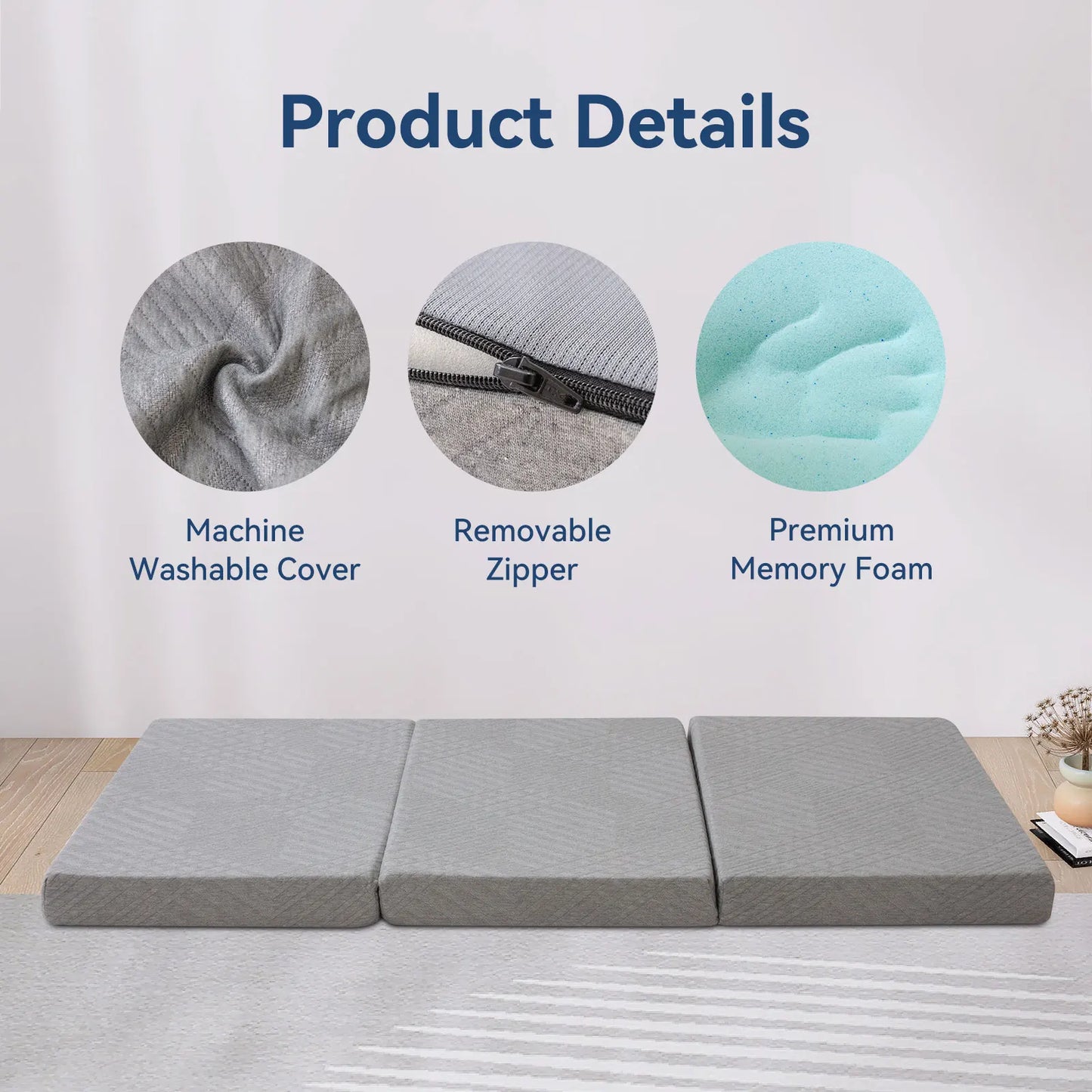 Hcore Folding Memory Foam Mattress With Carry Bag Portable