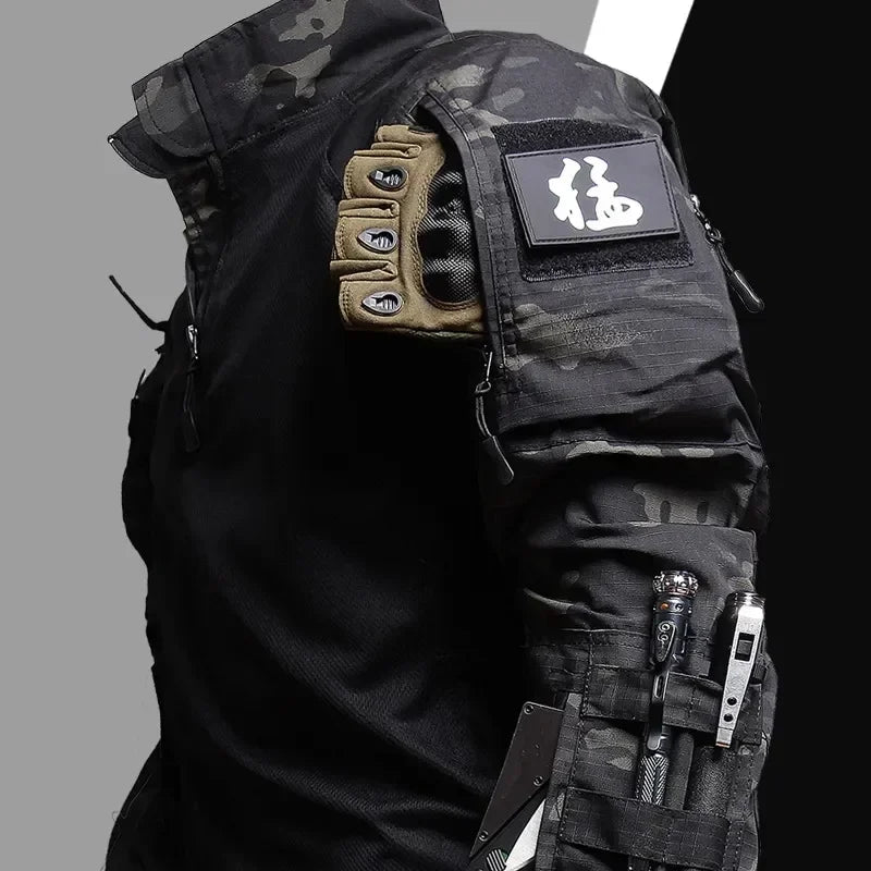 Tactical Suit Men Airsoft Hunting Clothes Paintball Military Uniform Assault Hiking Shirts Special Forces Sets Outdoor Pants