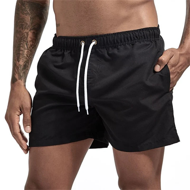 Mens Swim Trunks with Pockets Mesh Liner Summer Casual Beach Board Shorts Quick Dry Swimming Bathing Suit Swimsuit Swimwear