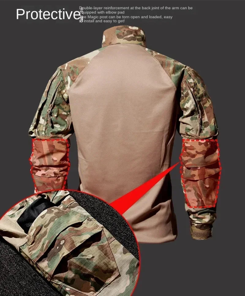 Tactical Suit Men Airsoft Hunting Clothes Paintball Military Uniform Assault Hiking Shirts Special Forces Sets Outdoor Pants