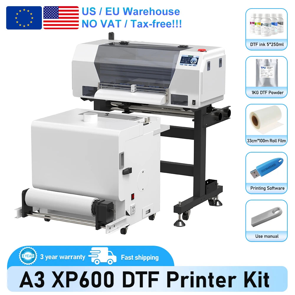 impresora A3+ DTF Printer XP600 DTF Printer A4 DTF Printer Printing Machine For T-shirt For Metal Wooden Direct Transfer Printer