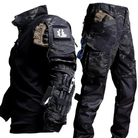 Tactical Suit Men Airsoft Hunting Clothes Paintball Military Uniform Assault Hiking Shirts Special Forces Sets Outdoor Pants