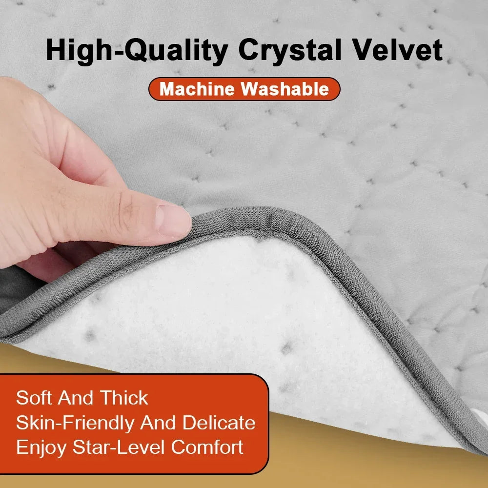 12V Car Electric Heating Blanket Plush 180x70cm Thicker Heated Mattress Auto Sleeper Warm Heater Adjustable Temperature Pad