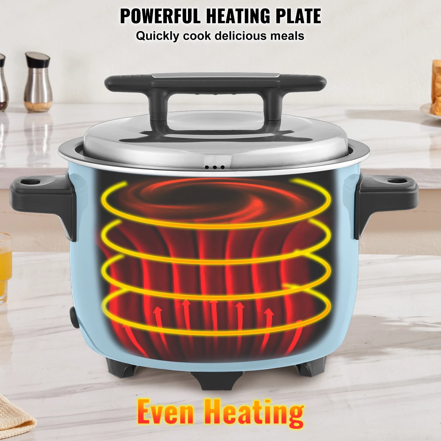 VEVOR Commercial Rice Cooker With Nonstick Aluminium Inner Pot