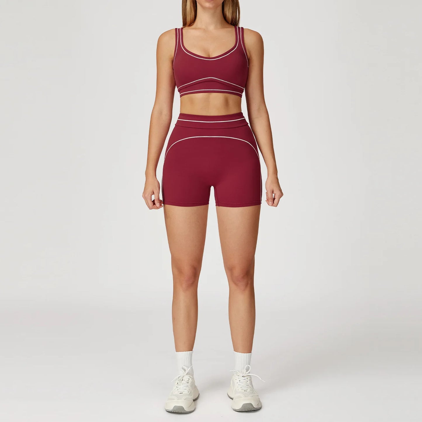 Yoga Suit Women Tracksuit Sports Bra High Waist Legging Shorts Outfit Gym Set Fitness Running Workout Clothes Push Up Sportswear