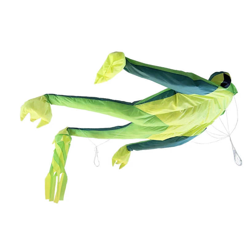 Large 3D frog soft kite, adult outdoor lawn activity game kite, easy to fly on seaside beach, large soft kite
