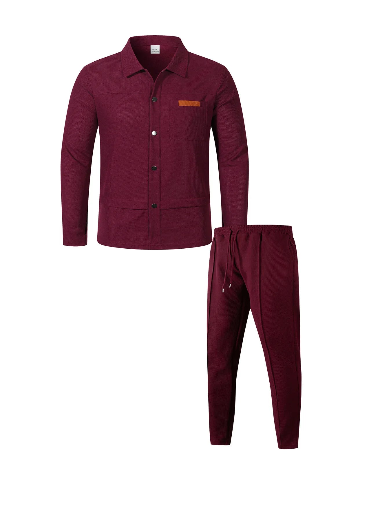 Luxury Men's Casual Flight Jacket Autumn Winter Trendy Two-Piece Set High-End Feelings Cotton Blend Polyester Fiber Long Sleeve