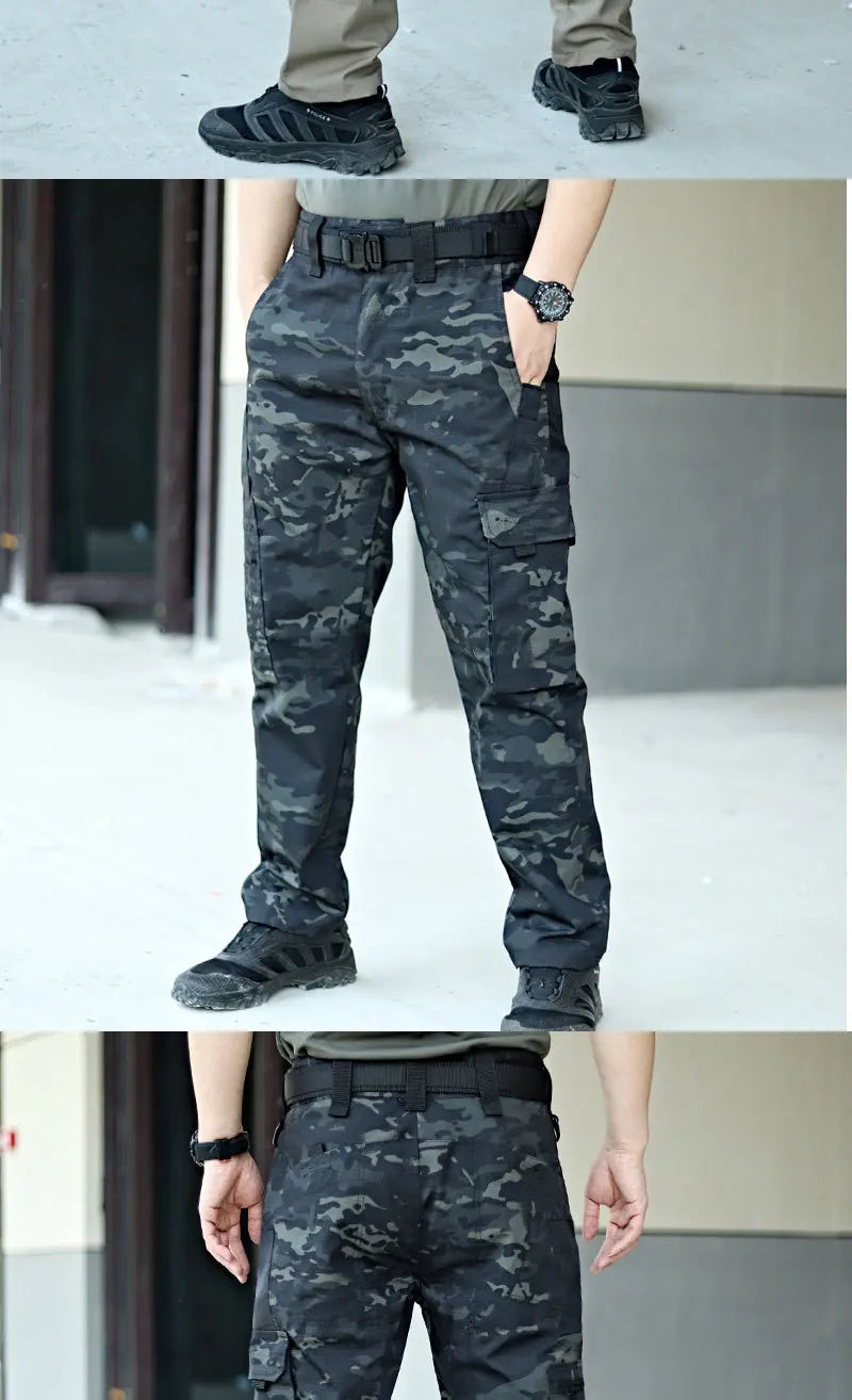 NONECN Men's Tactical Outdoor Cargo Pants Waterproof