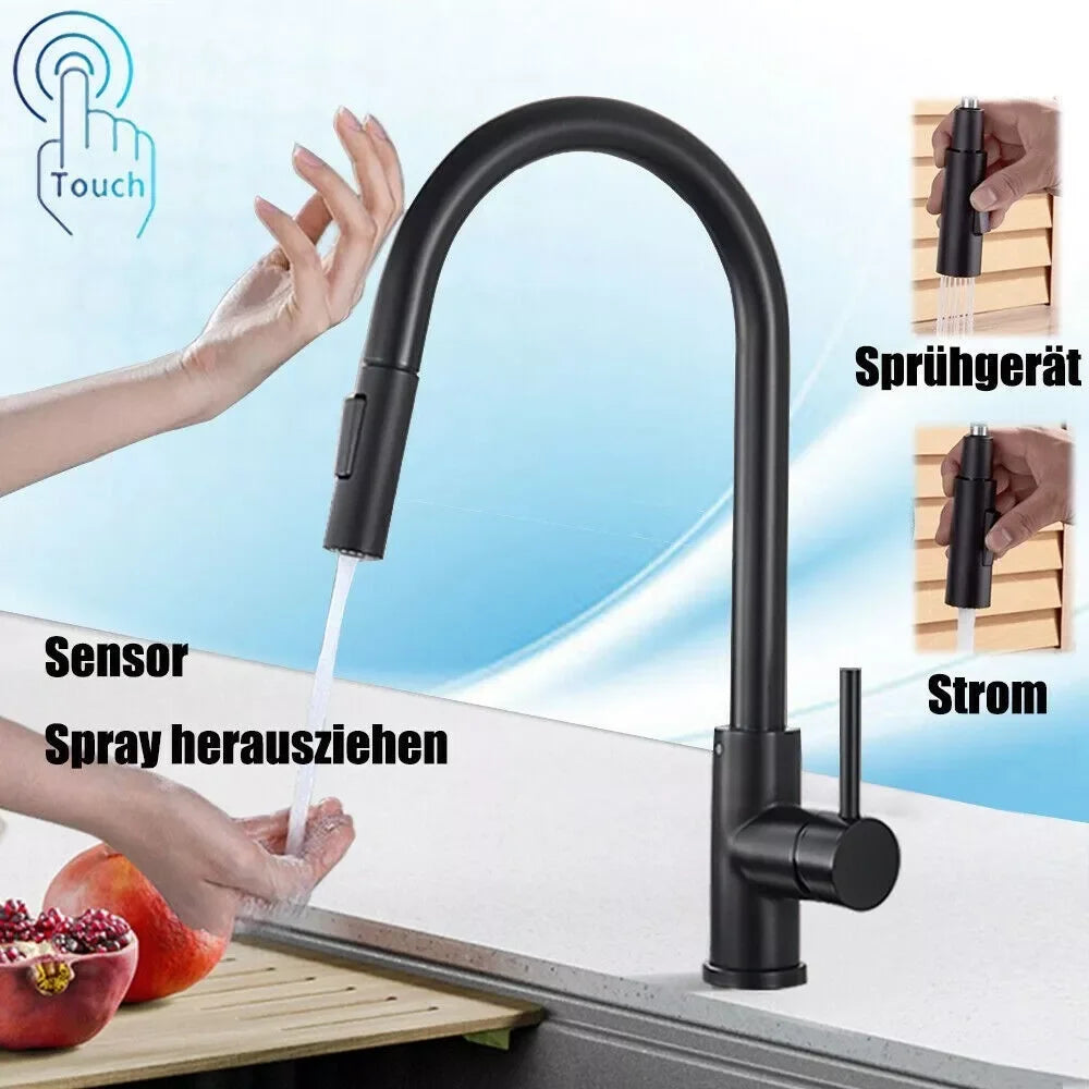 MYQualife Pull-Out Sensor Kitchen Faucet With Touch Control