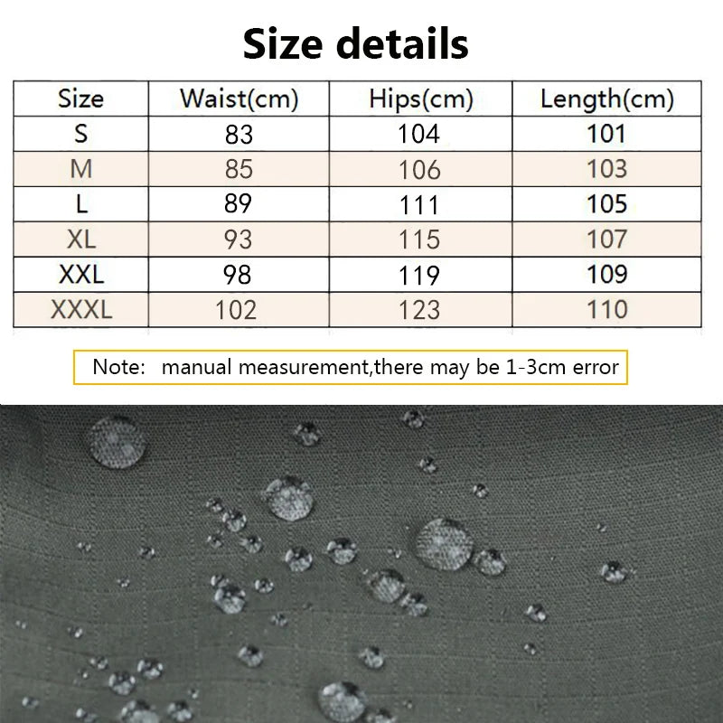 NONECN Men's Tactical Outdoor Cargo Pants Waterproof