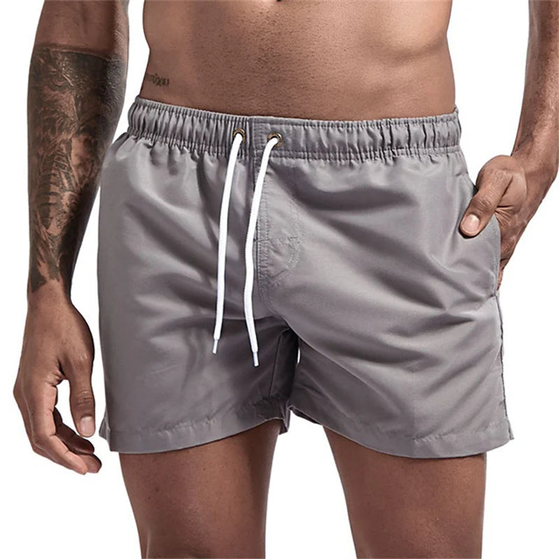 Mens Swim Trunks with Pockets Mesh Liner Summer Casual Beach Board Shorts Quick Dry Swimming Bathing Suit Swimsuit Swimwear