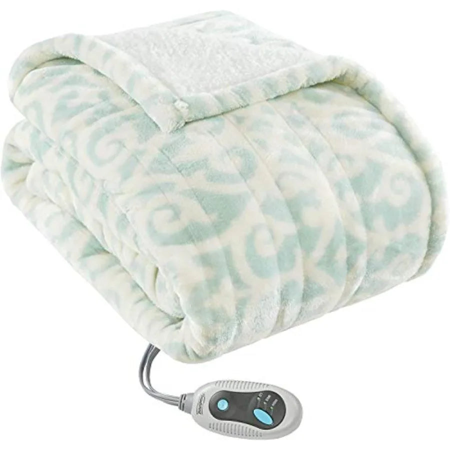 Wearable Electric Poncho Wrap Blanket Ultra Soft Sherpa and Berber Fleece Heated Throw Low EMF UL Certified 3 Heat Settings and