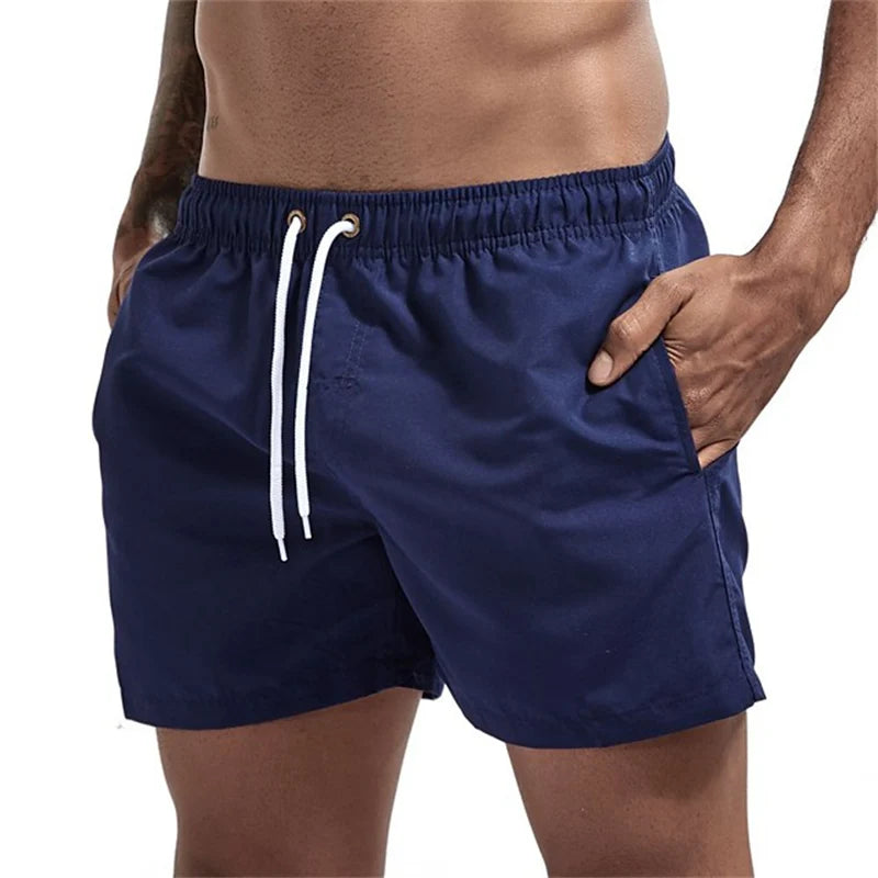Mens Swim Trunks with Pockets Mesh Liner Summer Casual Beach Board Shorts Quick Dry Swimming Bathing Suit Swimsuit Swimwear