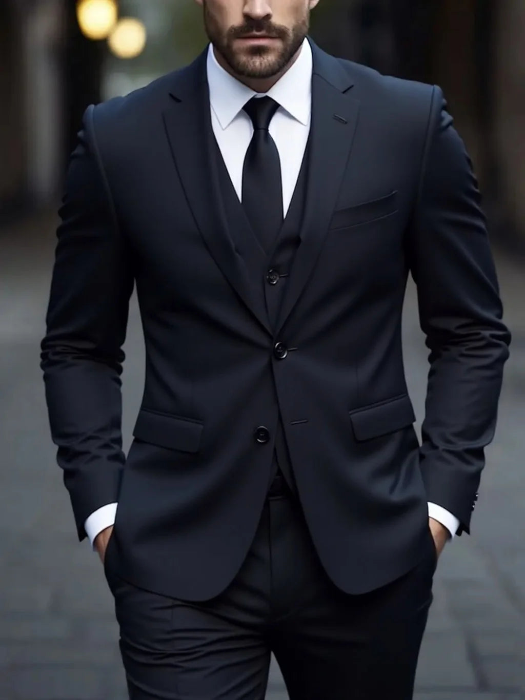 Men's Three-Piece White Suit, Anti-Wrinkle, No-Iron, Anti-Stick Fur Business Formal Suit, Four-Season Workplace Work Clothing Dr