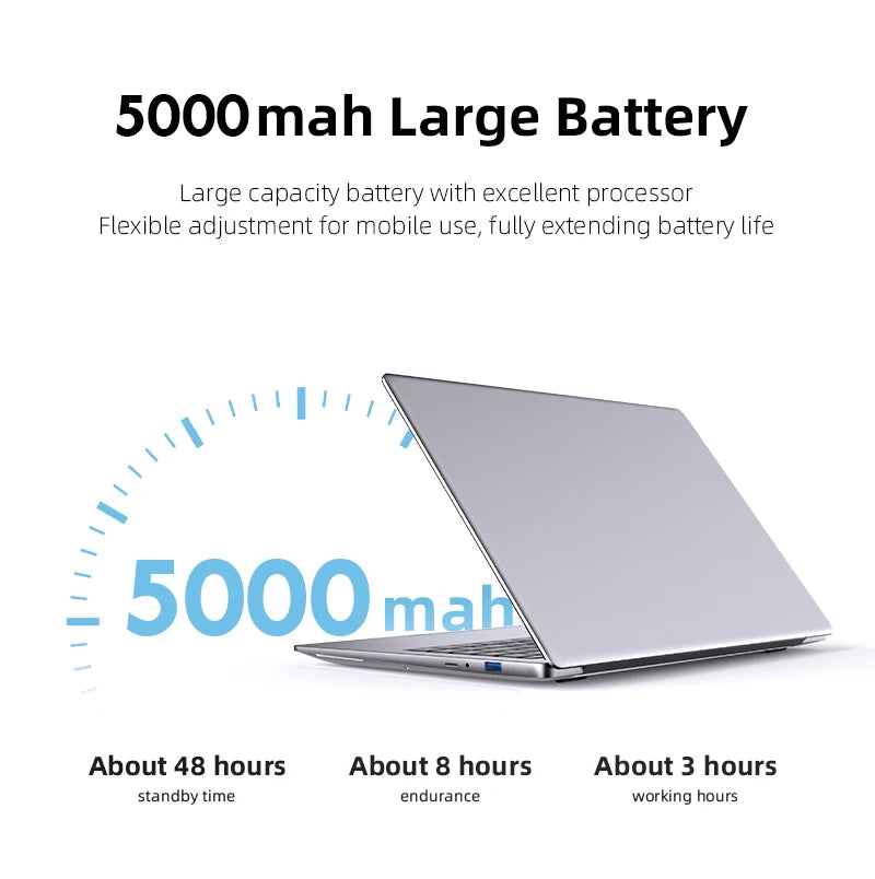 Xiaman 2026 Laptop Computer Windows 11 Intel Atom A3950 Notebook PC 12GB RAM 512GB 1TB 2TB SSD 1080P Office Study Computer PC