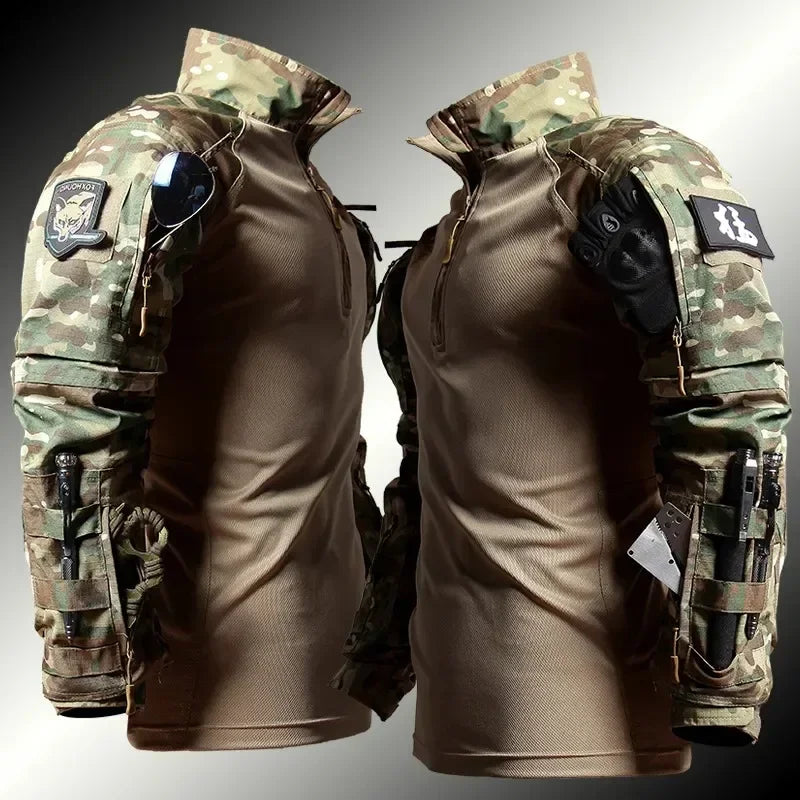 Tactical Suit Men Airsoft Hunting Clothes Paintball Military Uniform Assault Hiking Shirts Special Forces Sets Outdoor Pants
