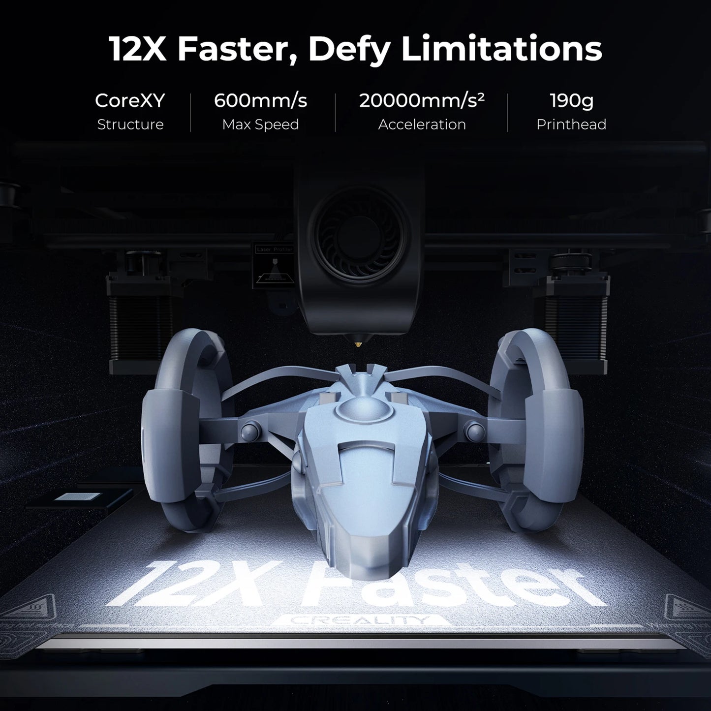 Creality K1 Max 3D Printer 600mm /s Printing Speed Dual-gear Direct Drive Extruder 300x300x300MM