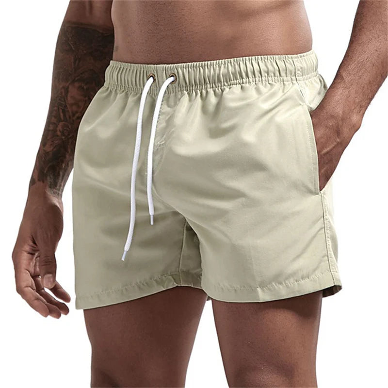 Mens Swim Trunks with Pockets Mesh Liner Summer Casual Beach Board Shorts Quick Dry Swimming Bathing Suit Swimsuit Swimwear