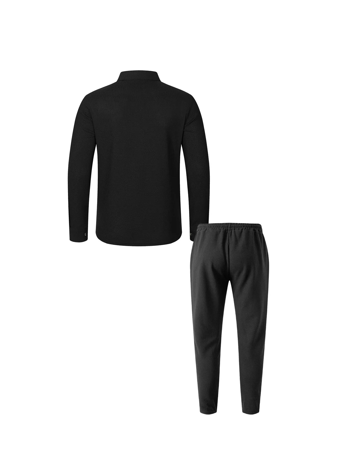 Luxury Men's Casual Flight Jacket Autumn Winter Trendy Two-Piece Set High-End Feelings Cotton Blend Polyester Fiber Long Sleeve
